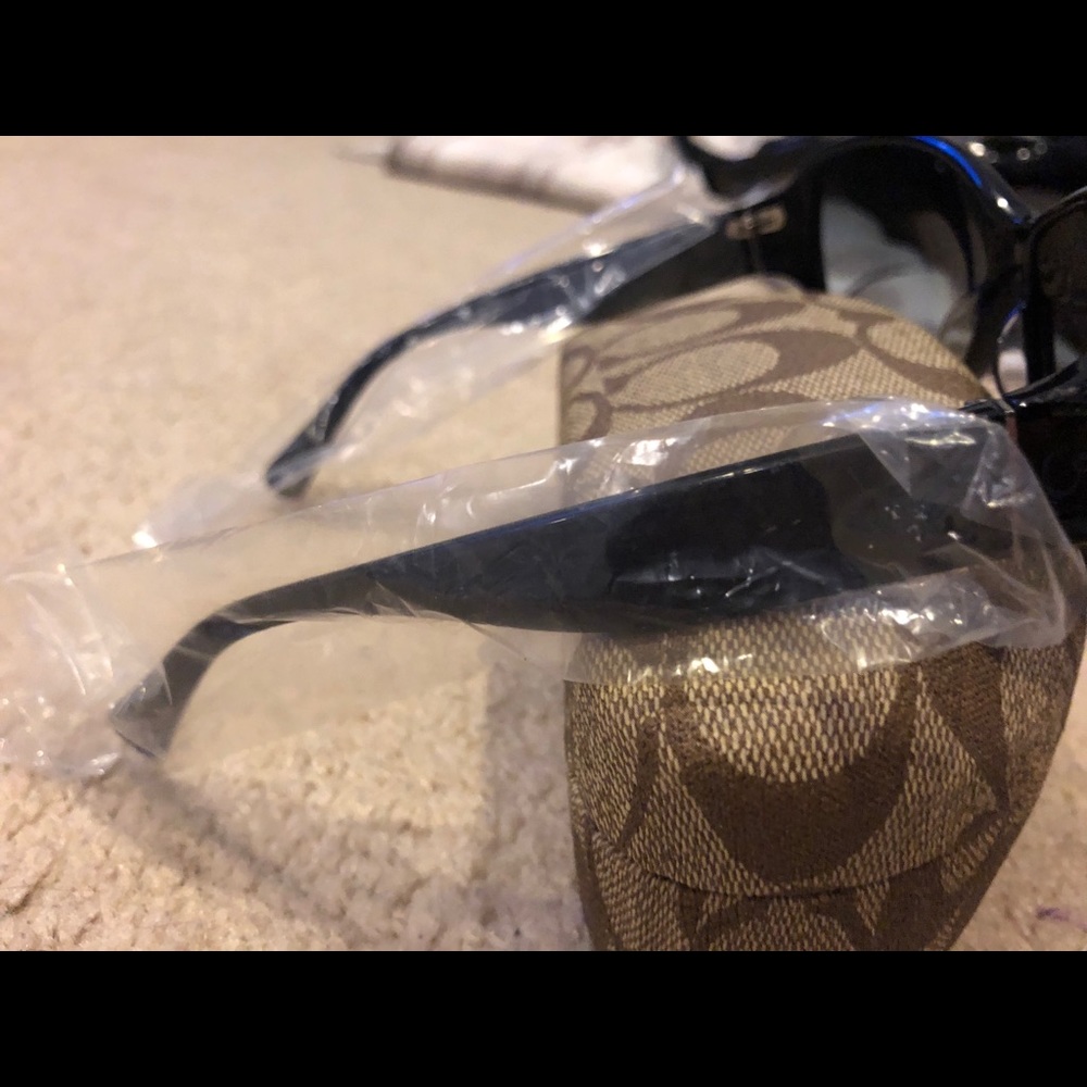 brand new black coach sunglasses
